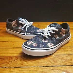 Vans low floral sneakers youth sz 6/wmns 7.5